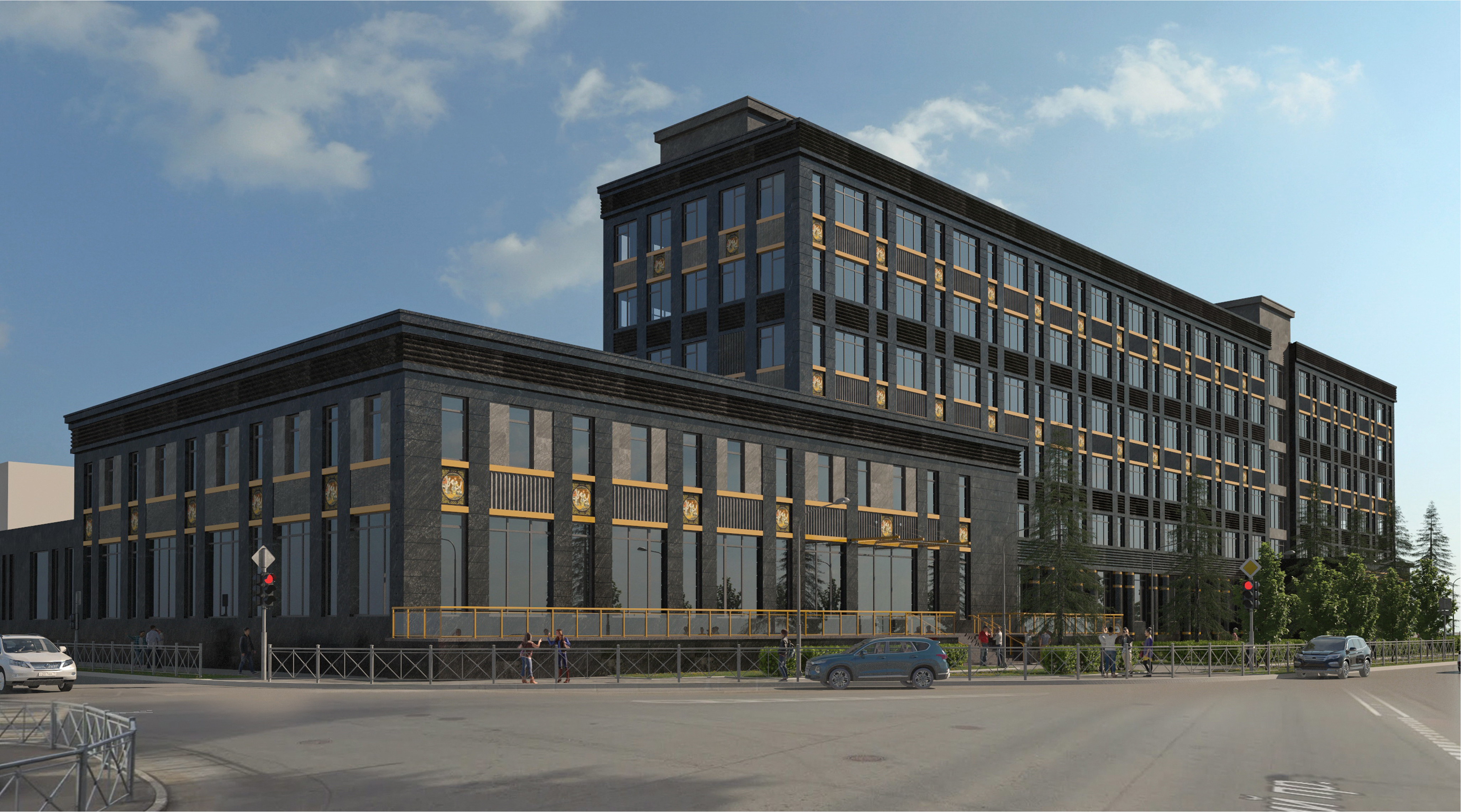 Проект дизайна фасадов бизнес-центра «Левашовский»